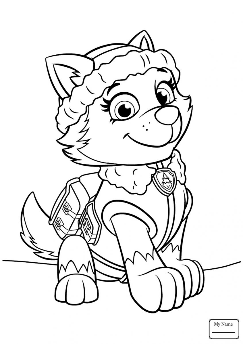 coloring ~ Paw Patrol To Print Of Coloring Pages Everest ...