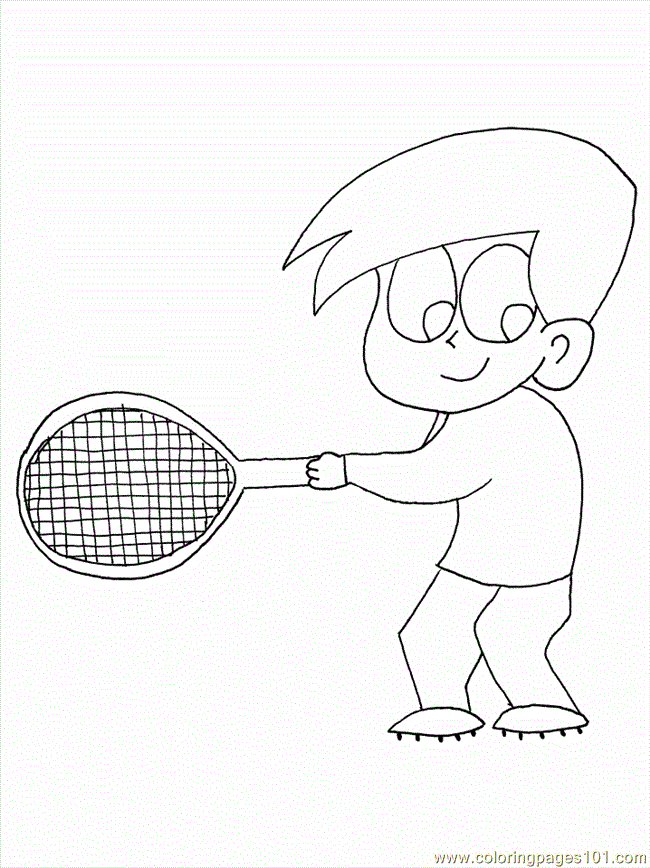 Tennisboy Coloring Page - Free Tennis Coloring Pages ...
