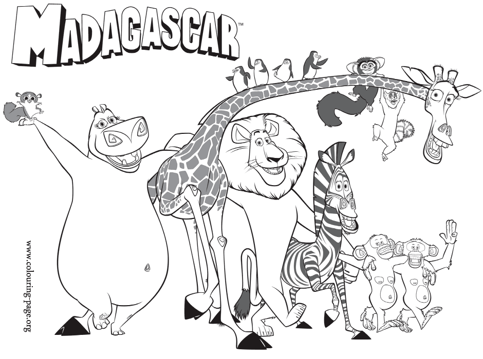 Madagascar - Madagascar 3 coloring page