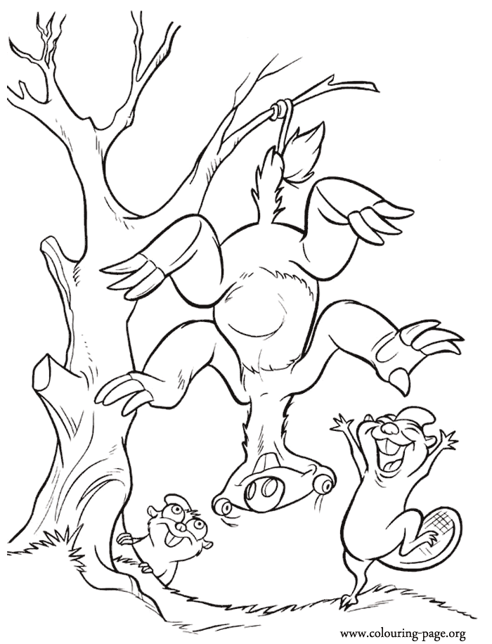 Ice Age - Sid, Ashley and Billy - Sid's Camp coloring page