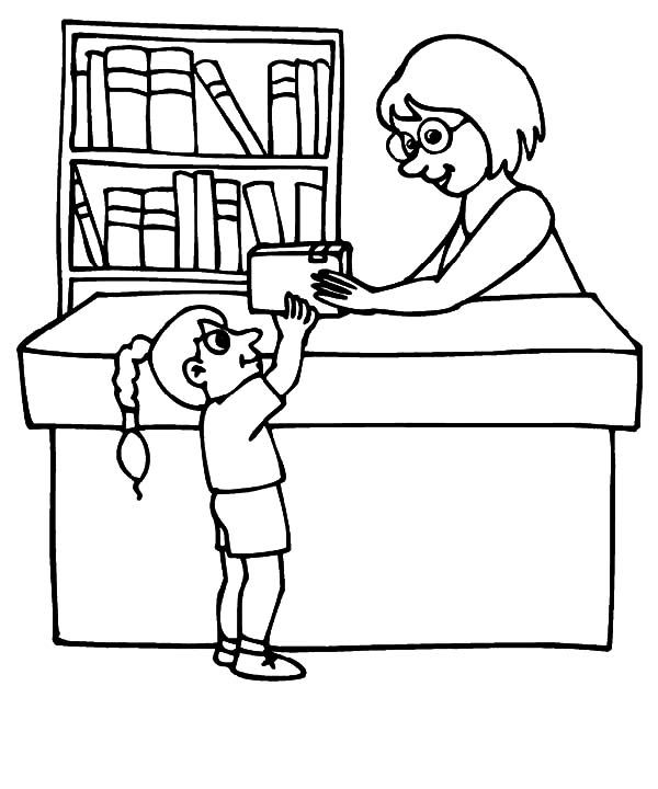 Borrowing Book From Library Coloring Pages - Download & Print Online Coloring  Pages for Free | Color N… | Online coloring pages, Cute coloring pages, Coloring  pages