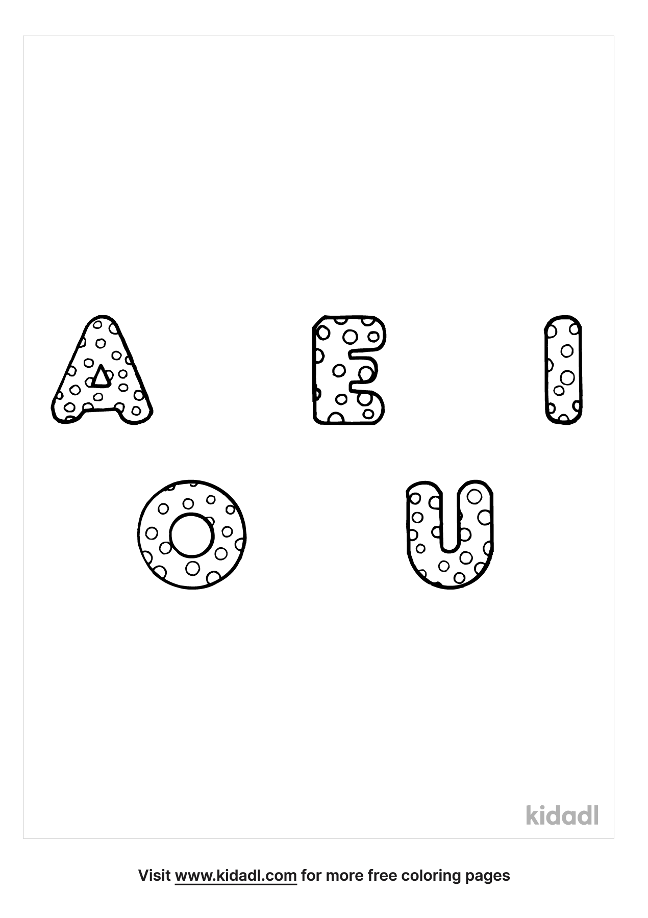 Vowel Coloring Pages | Free Letters Coloring Pages | Kidadl