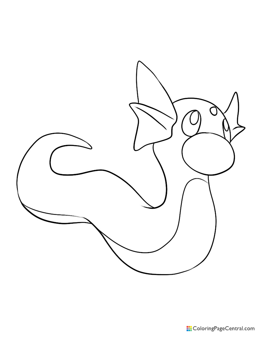 Pokemon - Dratini Coloring Page | Coloring Page Central