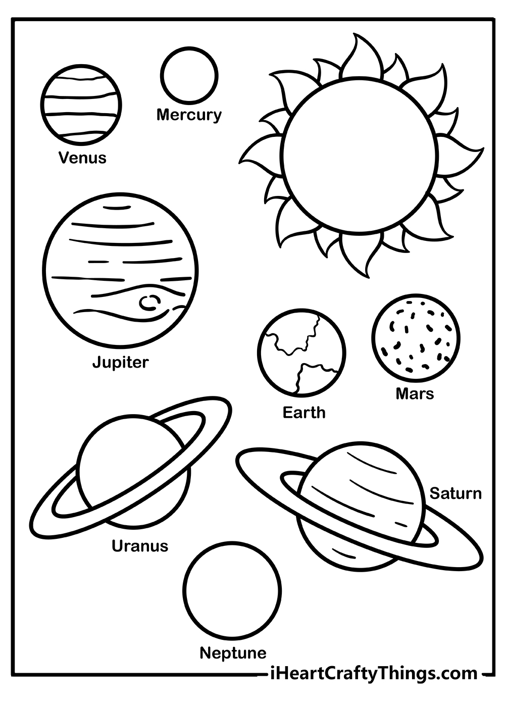 Printable Solar System Coloring Page (Updated 2022) Coloring Home