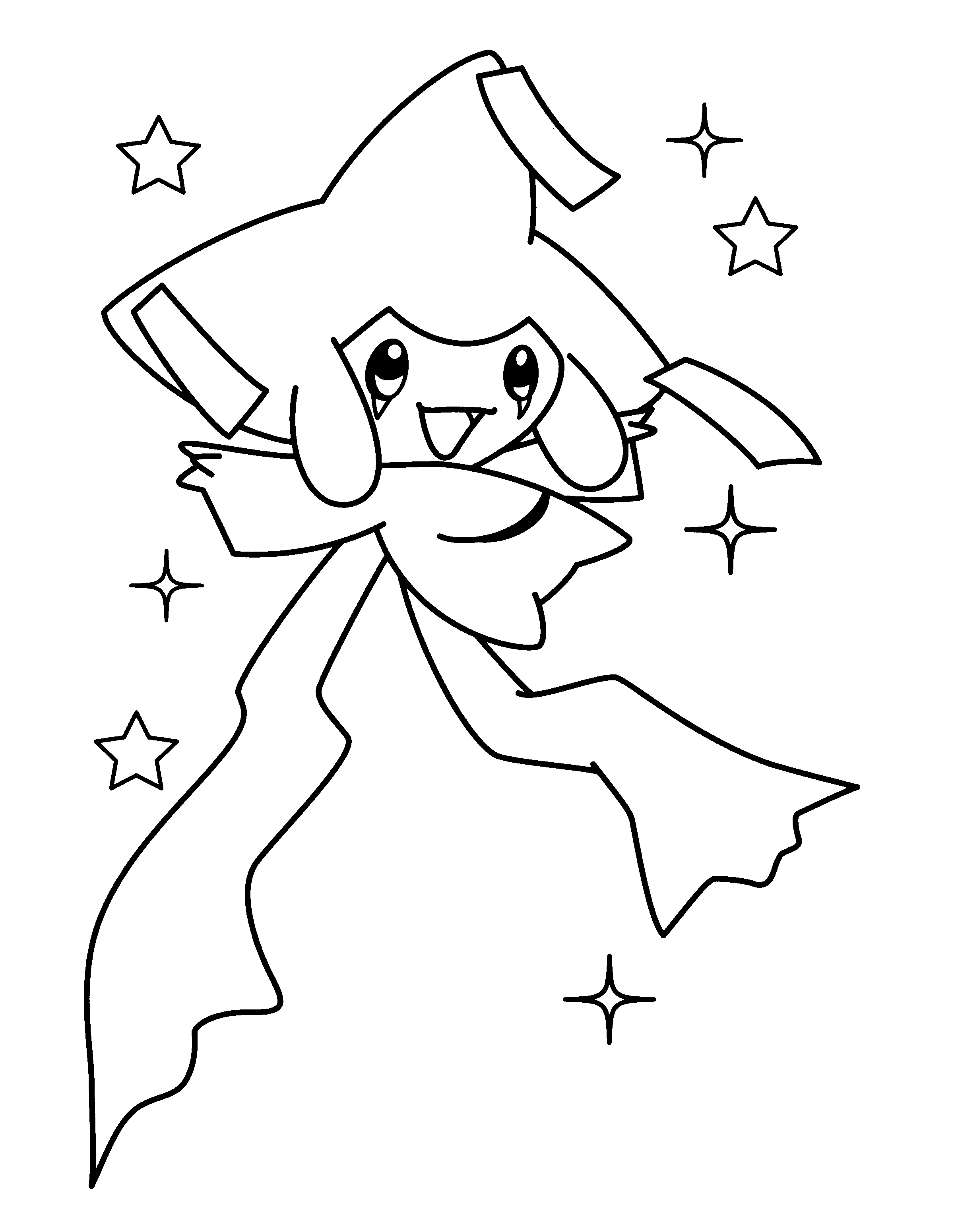 Jirachi pokemon coloring pages download and print for free