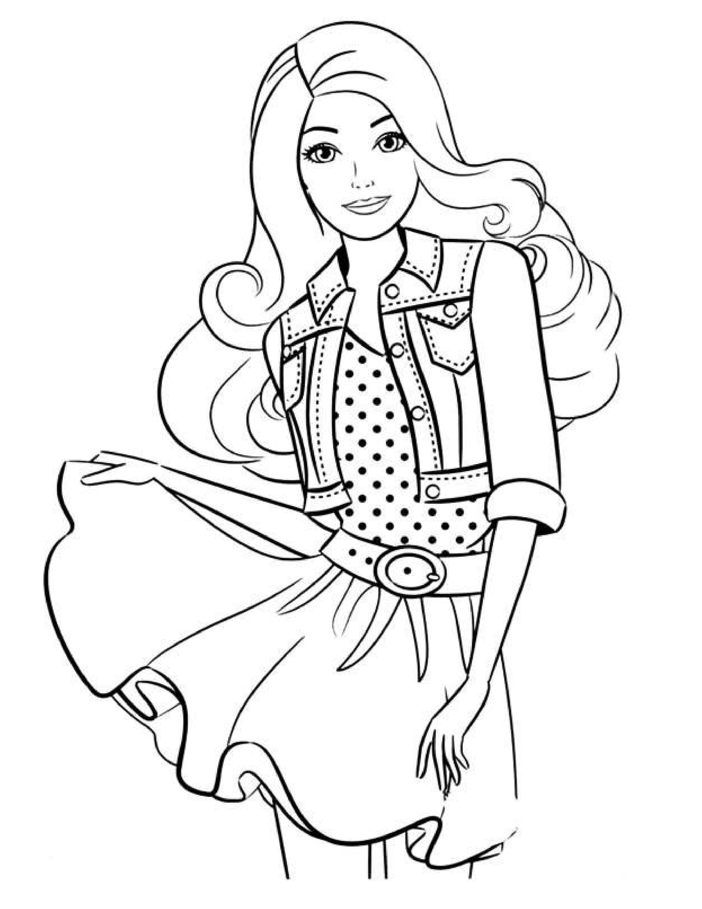 PRINTABLE Barbie Coloring Page - Coloring Home