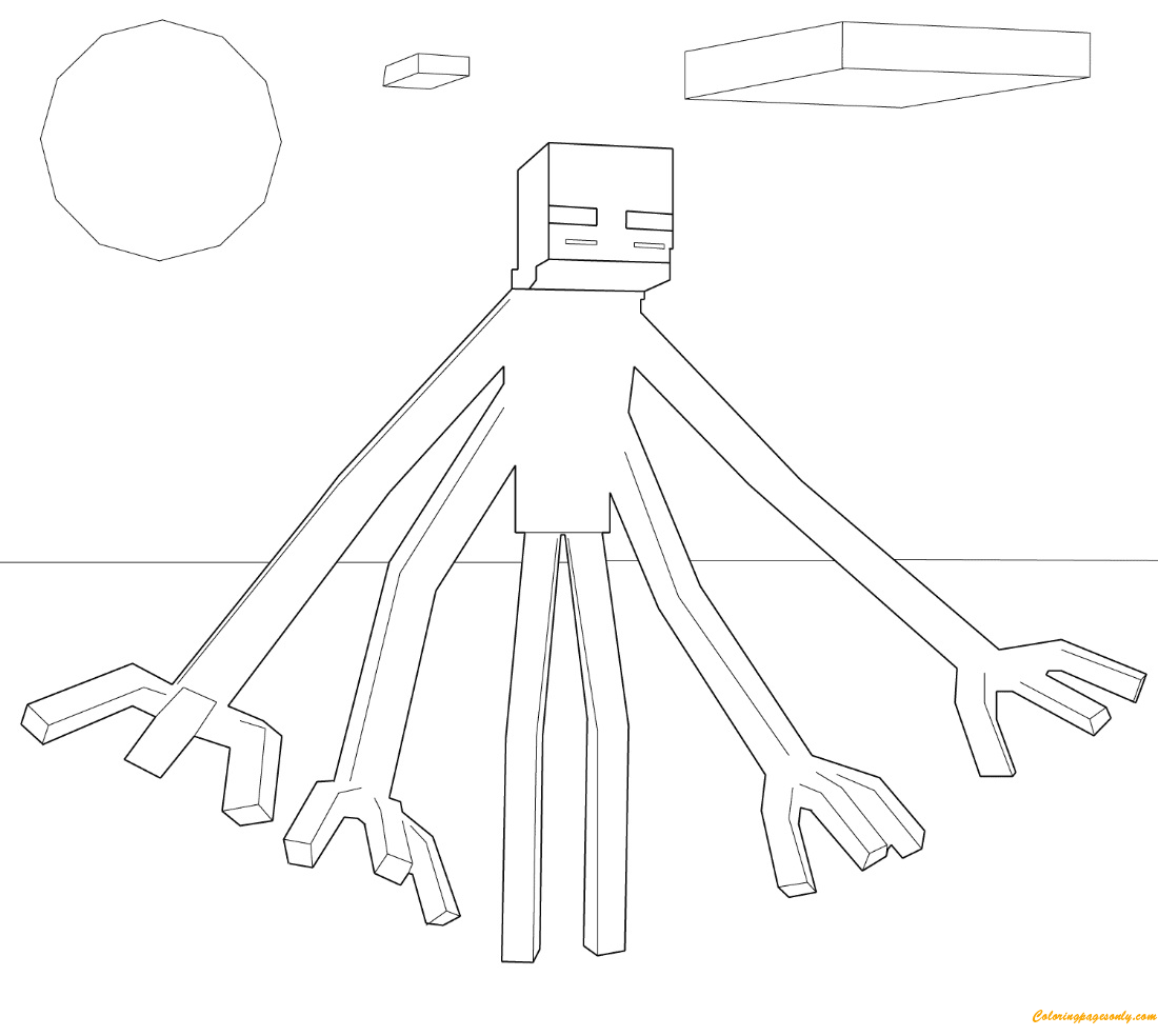 Minecraft Mutant Enderman from Minecraft Coloring Page - Free ...