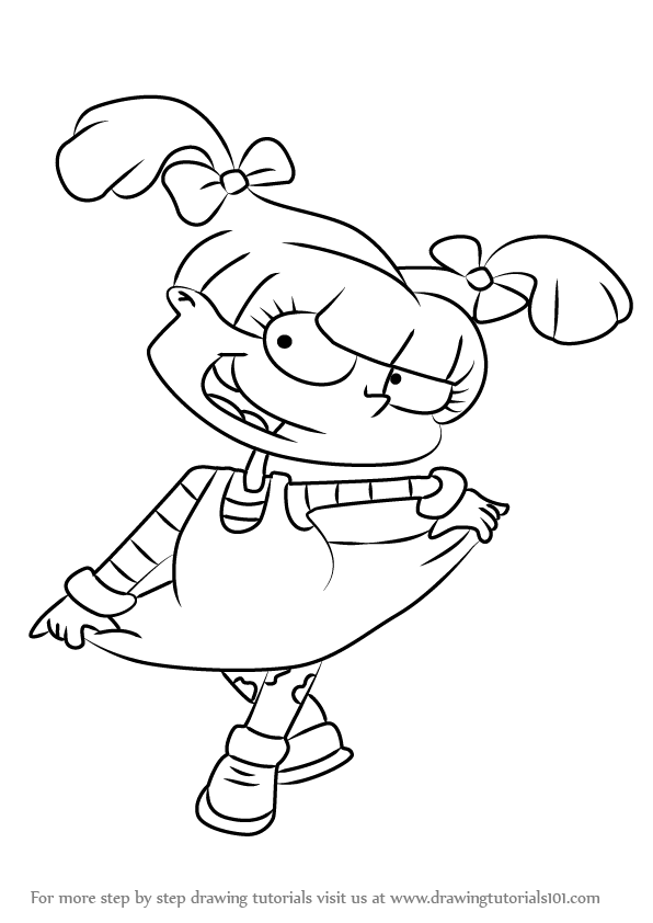Learn How To Draw Angelica Pickles From Rugrats (Rugrats) Step By Step : Dr...