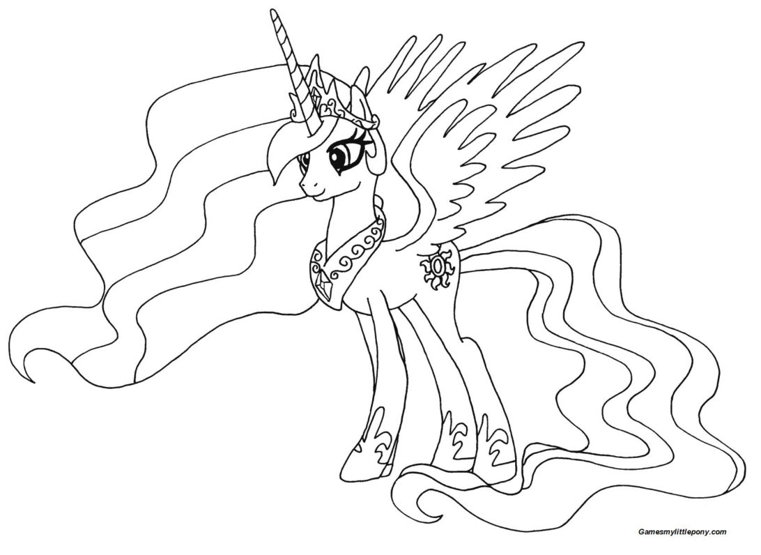 Coloring pages ideas : Alicorn Coloring Mlp Luna Pages Tags ...