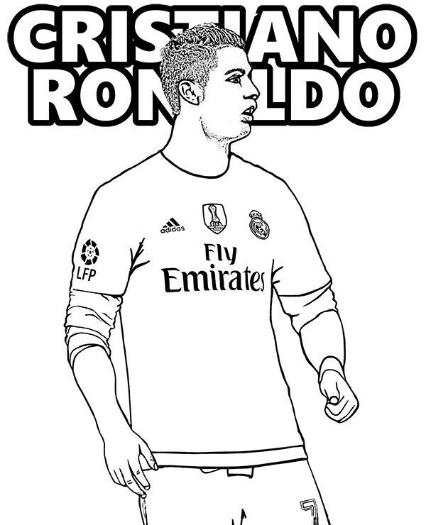 Printable version of CR7 coloring sheet | Ronaldo, Football coloring pages,  Cristiano ronaldo