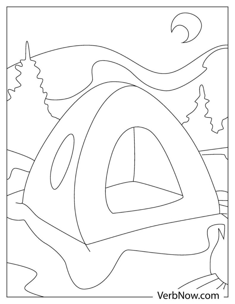 Free CAMPING Coloring Pages & Book for Download (Printable PDF) - VerbNow