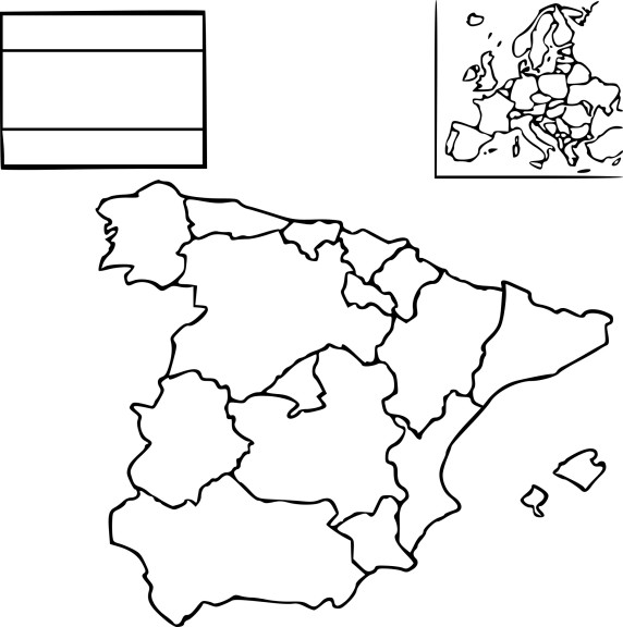 Map Spain coloring page - free printable coloring pages on coloori.com