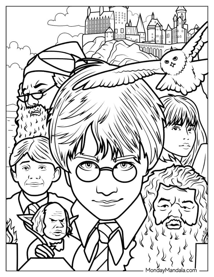 44 Harry Potter Coloring Pages (Free ...