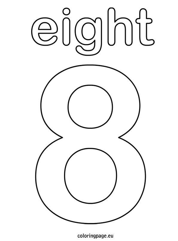 Number 8 Coloring Page - GetColoringPages.com