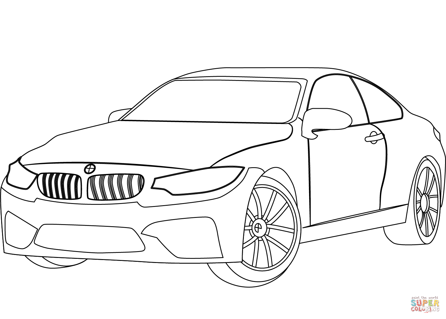 BMW M4 coloring page | Free Printable Coloring Pages