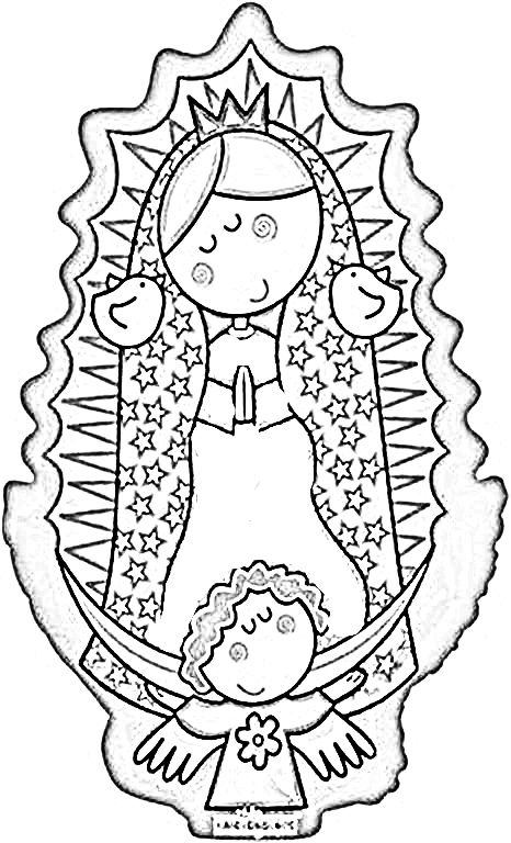 Virgin Of Guadalupe coloring pages virgencita our lady of ...