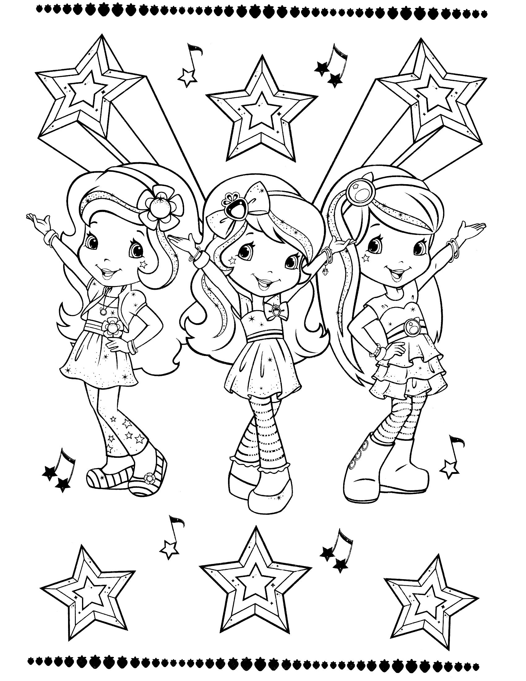 Strawberry Shortcake And All Friends Coloring Pages Coloring Home 51870 ...