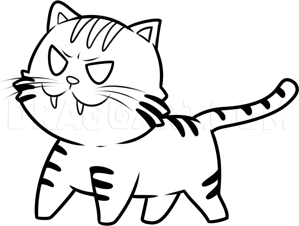 How to Draw Palmtop Tiger from Toradora, Coloring Page, Trace Drawing