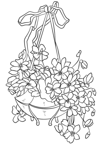 Easter Flowers coloring page | Free Printable Coloring Pages