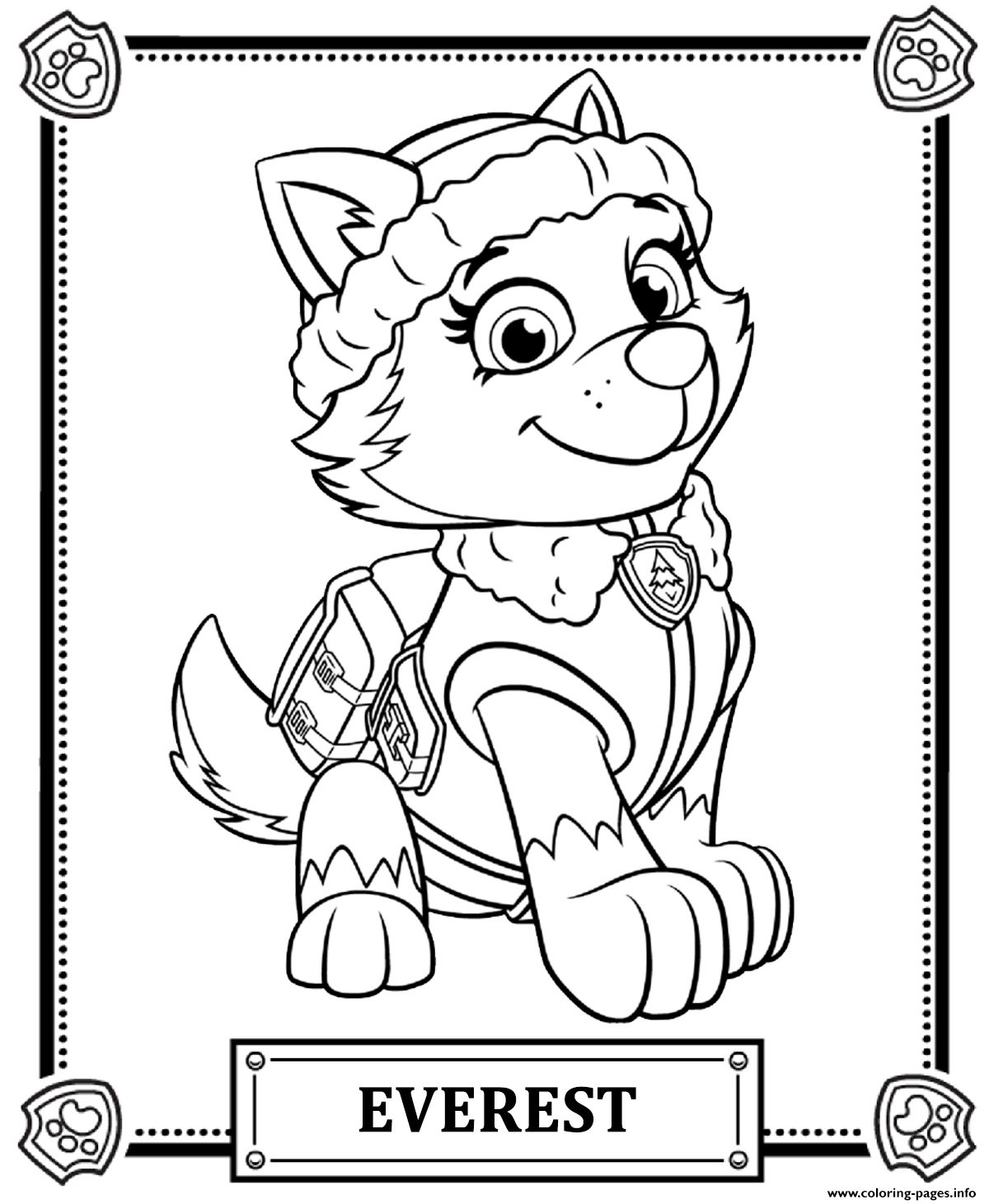 Print paw patrol everest coloring pages | Paw patrol coloring, Paw patrol  coloring pages, Paw patrol printables