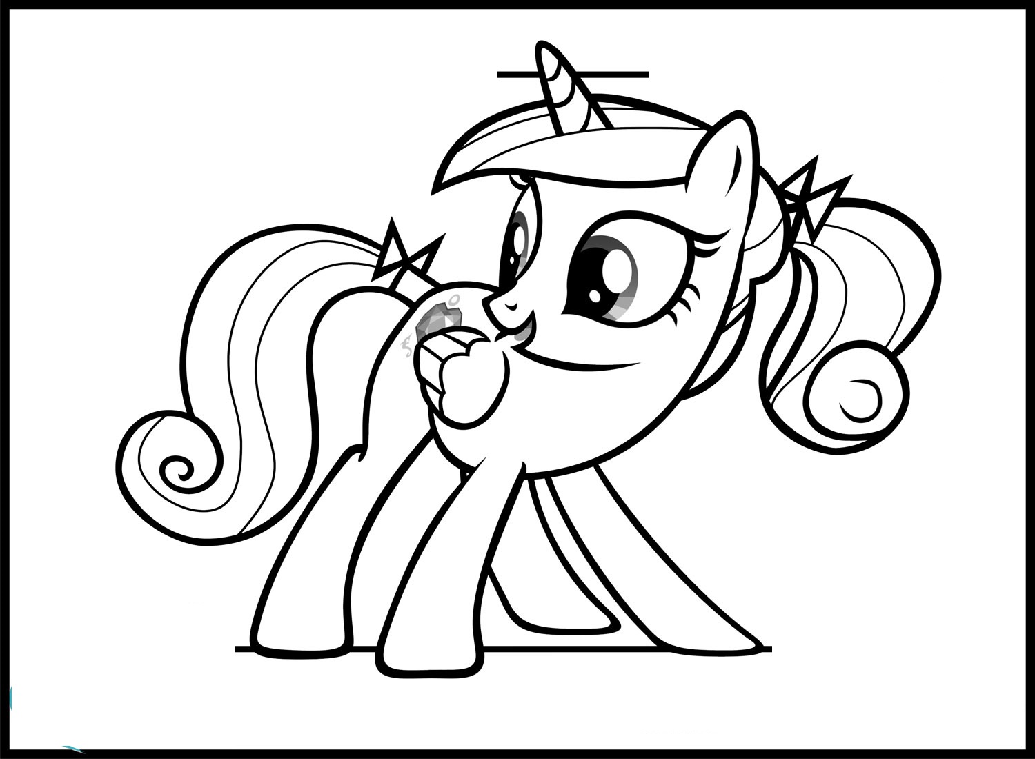 Princess Cadence Coloring Pages Freely for Young | Educative Printable