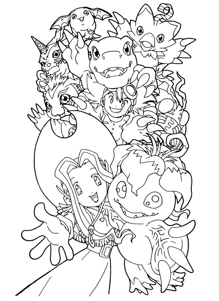 Digimon coloring pages | Coloring Digimon pages | Pinterest ...