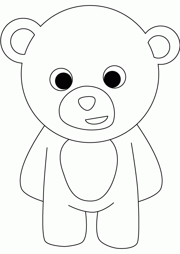 Teddy Bear Coloring Page Bilscreen