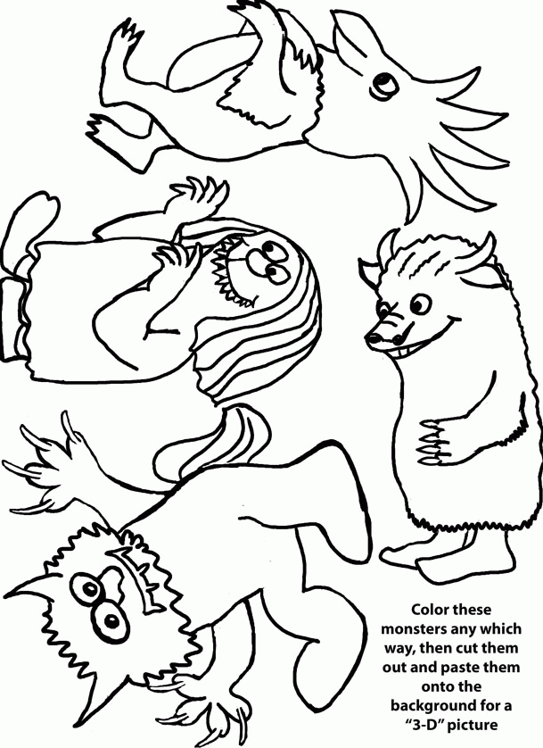 Where The Wild Things Are Printable Coloring Pages Coloring Home