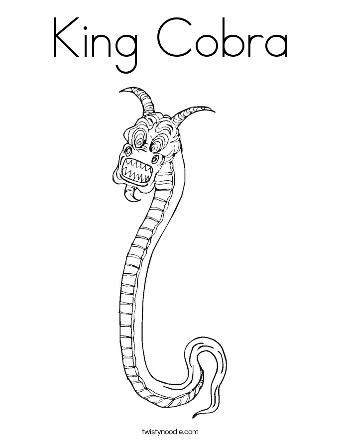 King Cobra Coloring Page - Twisty Noodle