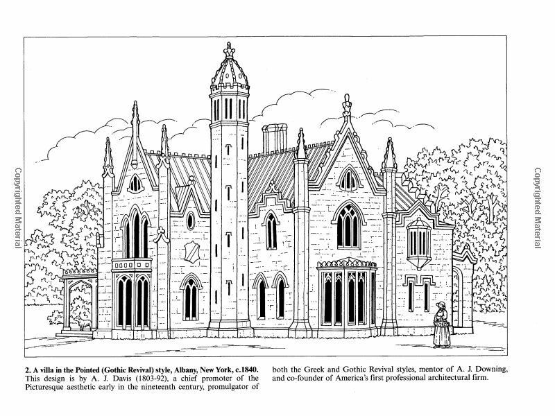 Victorian house coloring page