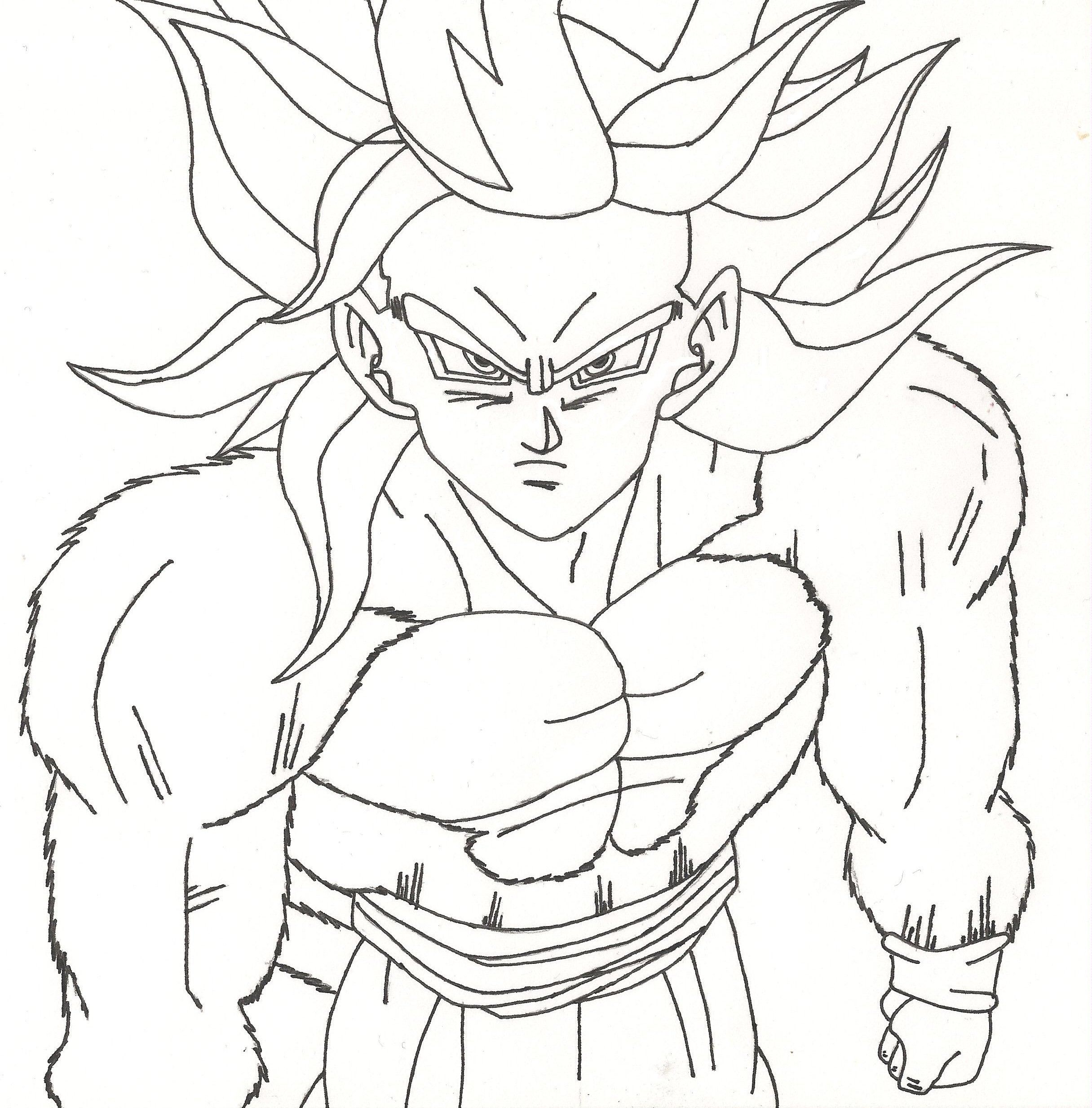 Dragon Ball Z Gogeta Coloring Pages Coloring Home