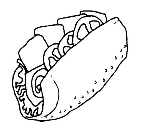 The Big Sandwich Junk Food Coloring Page For Kids ...