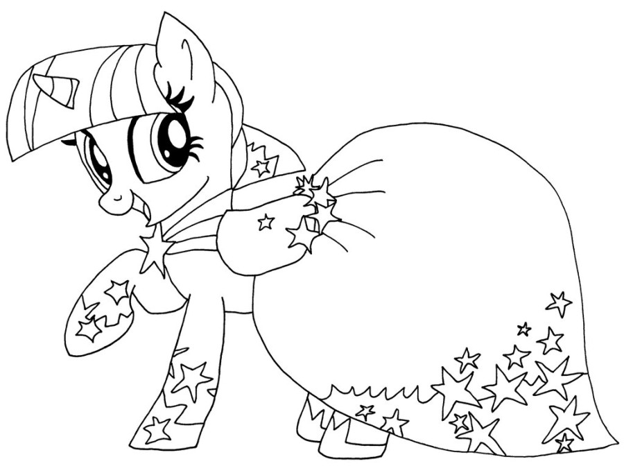 Twilight Pony Coloring Pages