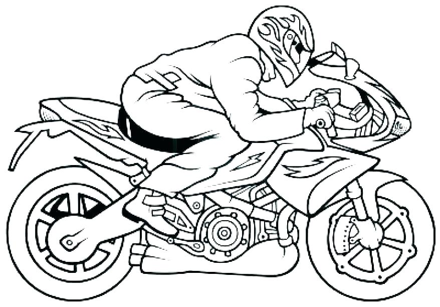 Colouring Pages Motorbikes - Pusat Hobi