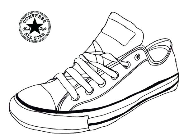 Coloring Pages of Converse Shoes to Printable Coloring ...