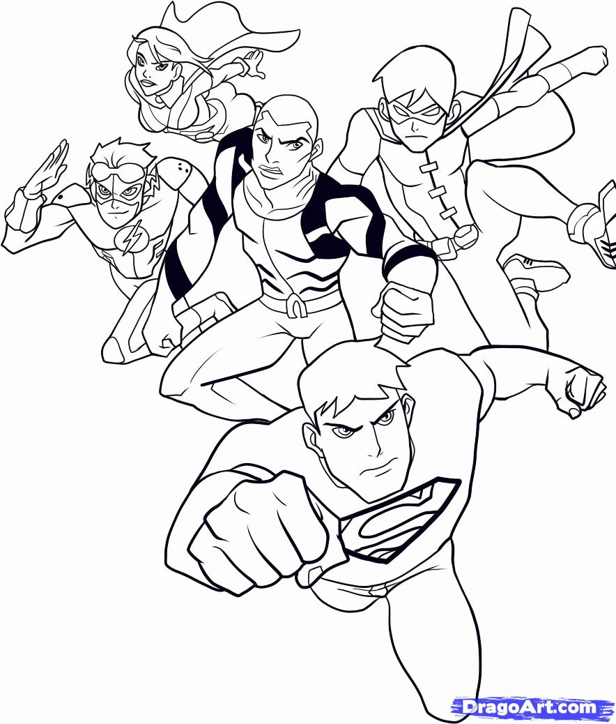 Young Justice - Coloring Pages for Kids and for Adults