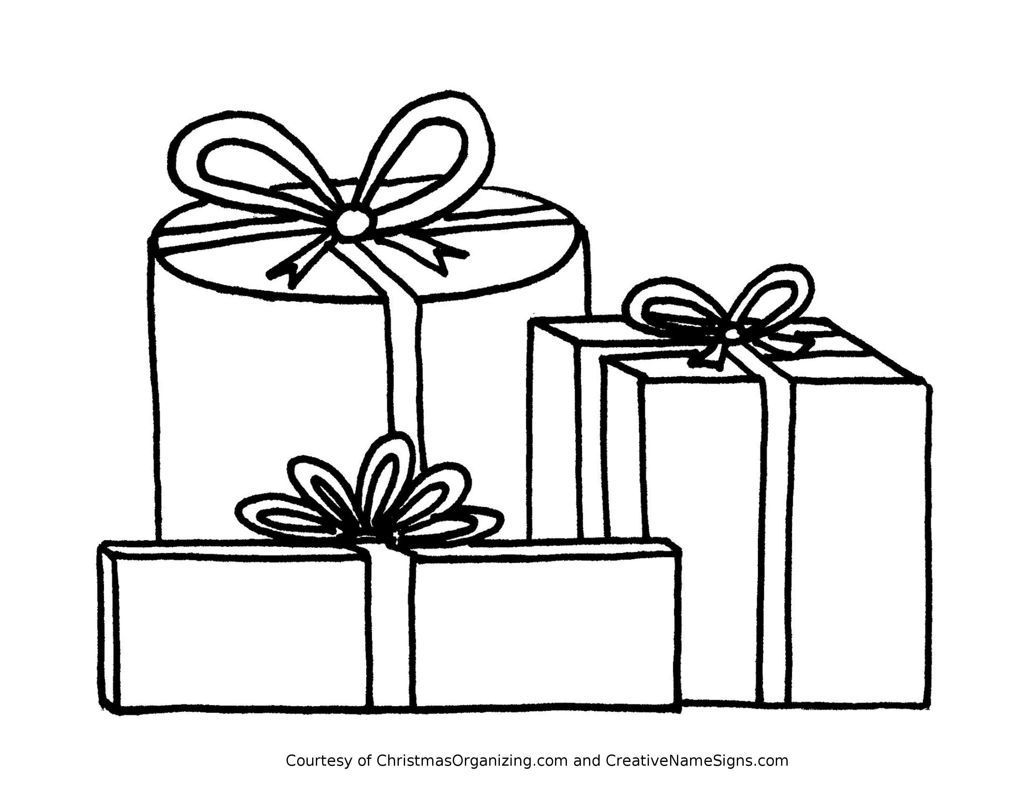 Gift Coloring Page Coloring Home