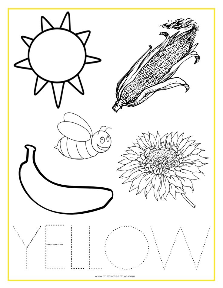 Yellow - Coloring Pages for Kids and for Adults