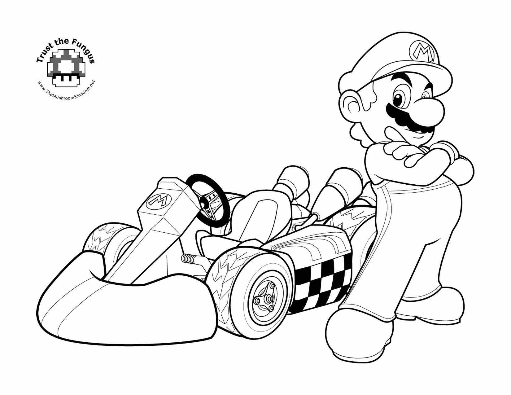 Mario Printable - Coloring Pages for Kids and for Adults