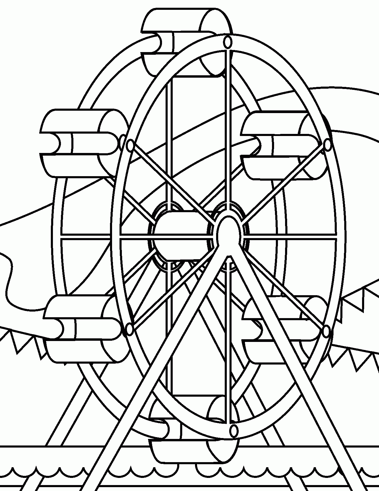Ferris Wheel Coloring Page - Coloring Home