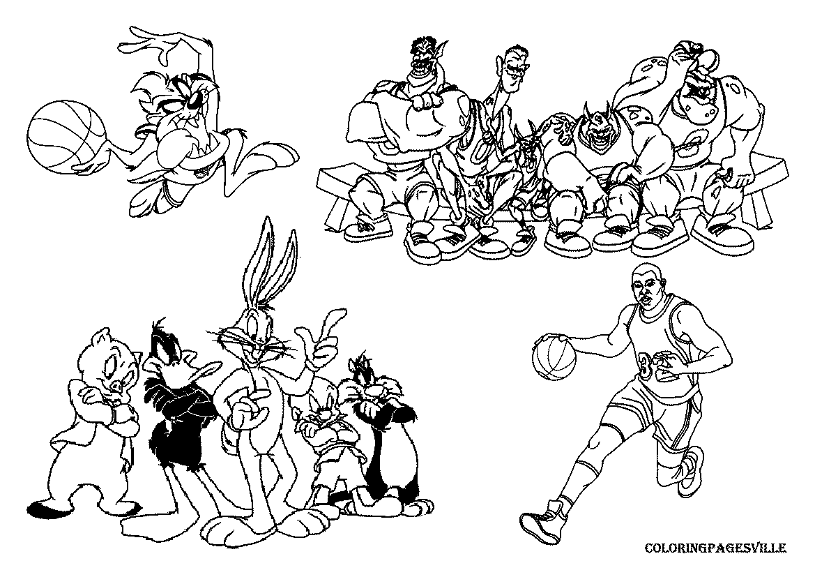Free Space Jam Coloring Pages   Coloring Home