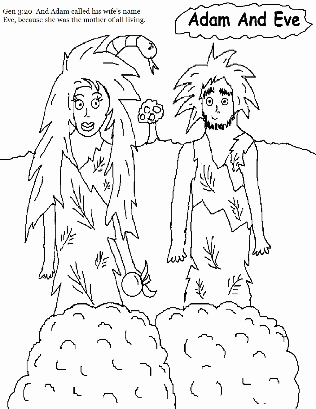 Free Bible Coloring Pages Of Adam And Eve   Coloring Home