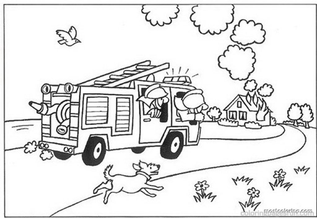 Free Fire Truck Coloring Pages Printable for Kids | Best DIY ...