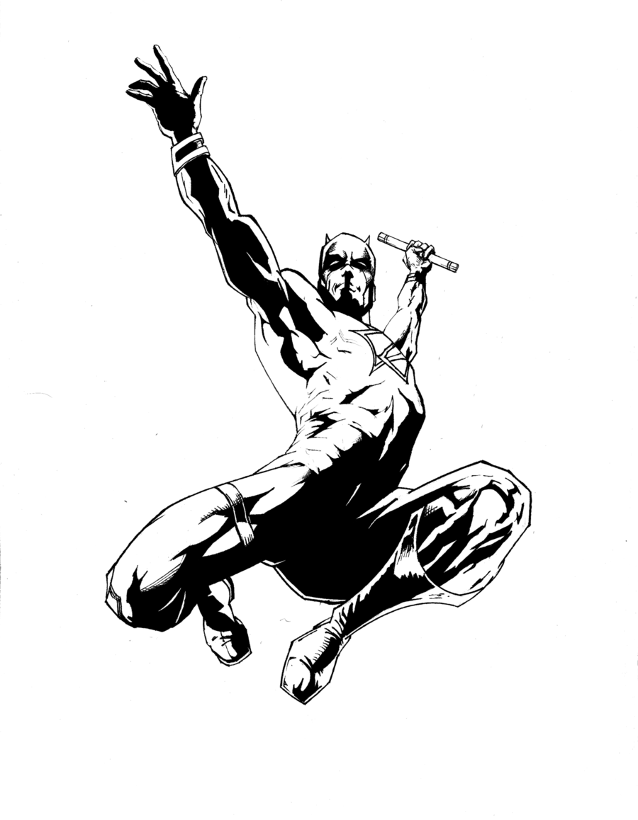 Daredevil Marvel Comics Drawings Sketch Coloring Page