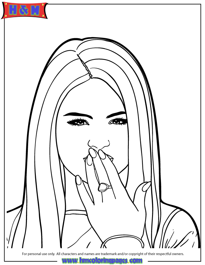 Selena Gomez Printable Coloring Pages - Coloring Home