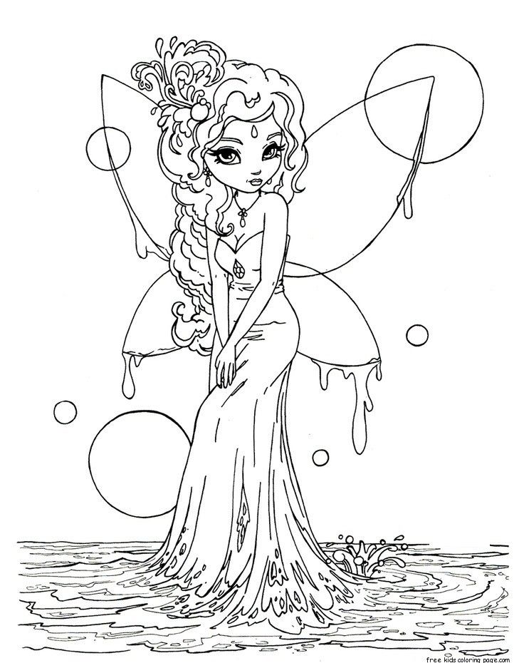 Free Coloring Pages Of Free Adult Fairy - VoteForVerde.com