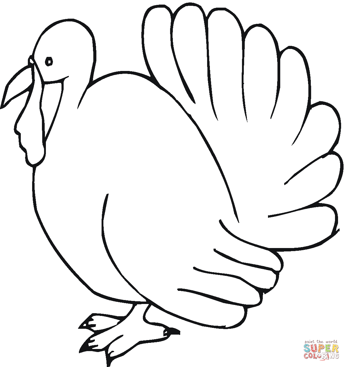 Turkey Outline Coloring Home