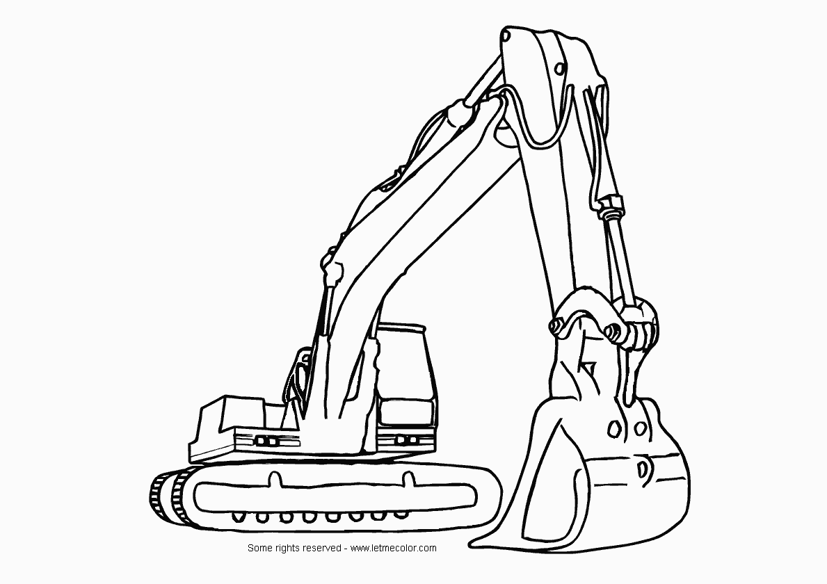 excavator coloring pages | ... Vehicle Coloring | Construction ...