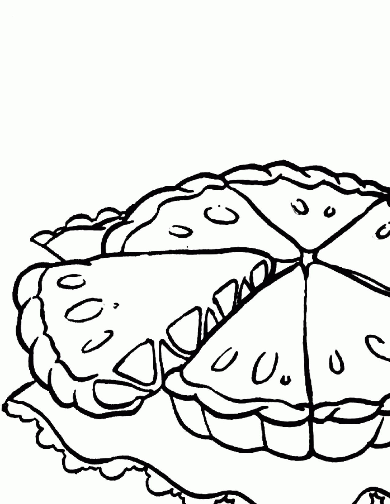 Free Images Of A Pie Coloring Page - Coloring Home