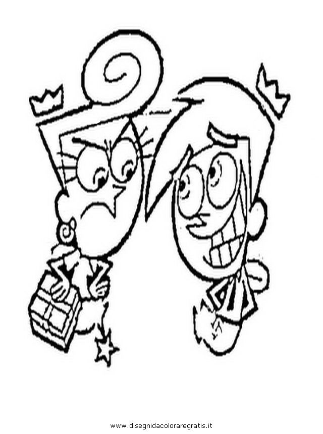 Timmy Cosmo Wanda Coloring Page Sketch Coloring Page